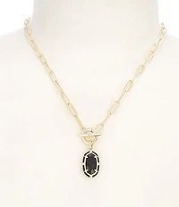 Kendra Scott Elisa Enamel Game Day Link And Chain Short Pendant Necklace