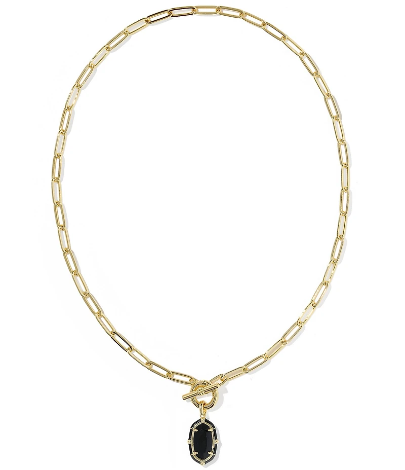 Kendra Scott Elisa Enamel Game Day Link And Chain Short Pendant Necklace