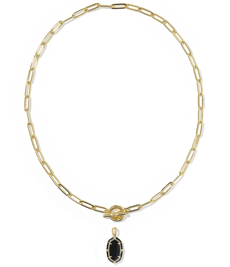 Kendra Scott Elisa Enamel Game Day Link And Chain Short Pendant Necklace
