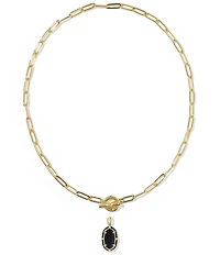 Kendra Scott Elisa Enamel Game Day Link And Chain Short Pendant Necklace