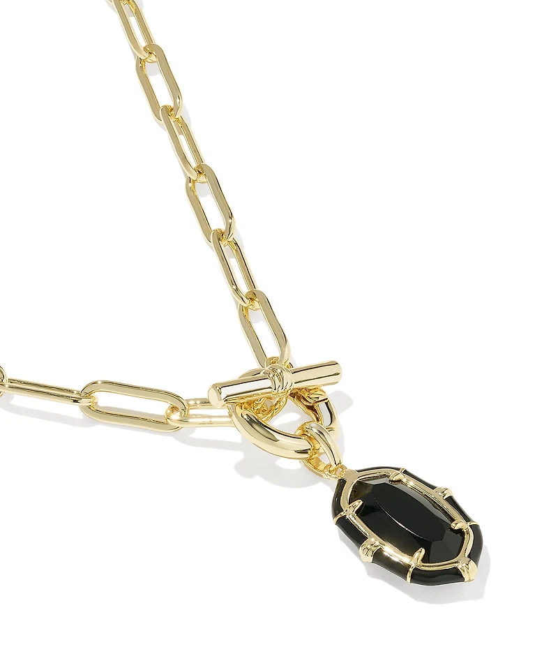 Kendra Scott Elisa Enamel Game Day Link And Chain Short Pendant Necklace