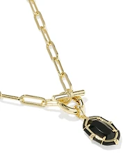 Kendra Scott Elisa Enamel Game Day Link And Chain Short Pendant Necklace