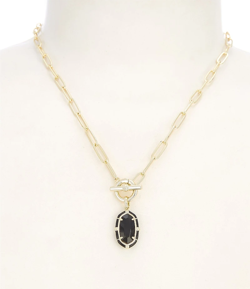 Kendra Scott Elisa Enamel Game Day Link And Chain Short Pendant Necklace
