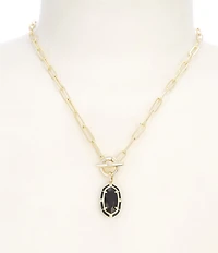 Kendra Scott Elisa Enamel Game Day Link And Chain Short Pendant Necklace