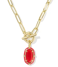 Kendra Scott Elisa Enamel Game Day Link And Chain Short Pendant Necklace