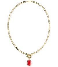 Kendra Scott Elisa Enamel Game Day Link And Chain Short Pendant Necklace
