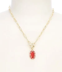 Kendra Scott Elisa Enamel Game Day Link And Chain Short Pendant Necklace