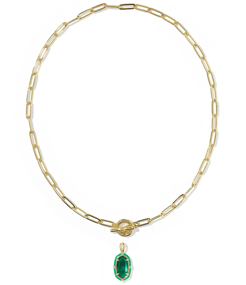 Kendra Scott Elisa Enamel Game Day Link And Chain Short Pendant Necklace