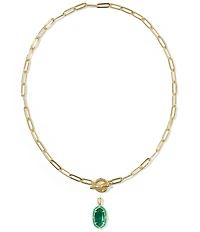 Kendra Scott Elisa Enamel Game Day Link And Chain Short Pendant Necklace