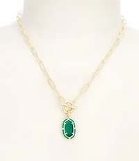 Kendra Scott Elisa Enamel Game Day Link And Chain Short Pendant Necklace