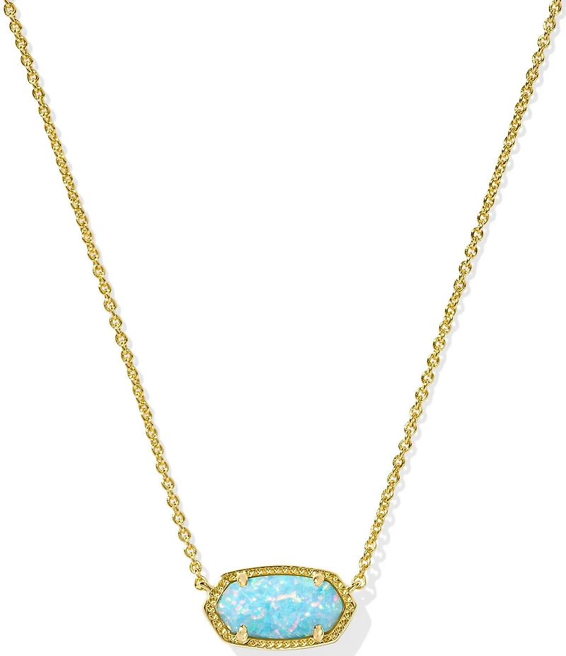 Kendra Scott Elisa Gold Opal Pendant Necklace