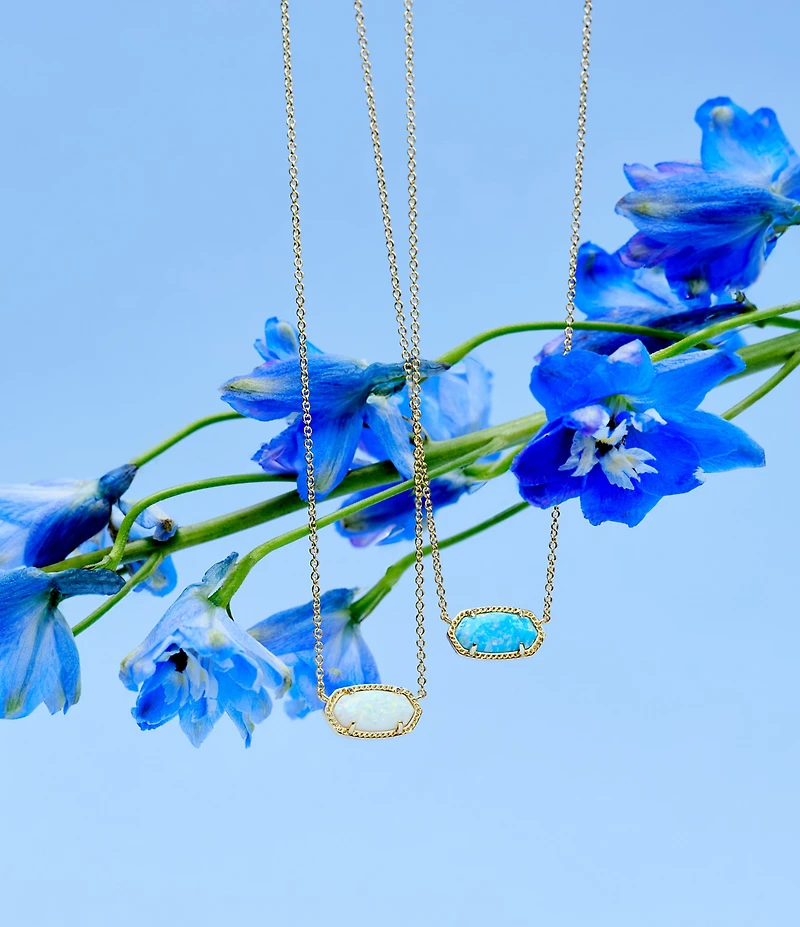 Kendra Scott Elisa Gold Opal Pendant Necklace