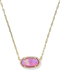 Kendra Scott Elisa Pave Frame Short Pendant Necklace