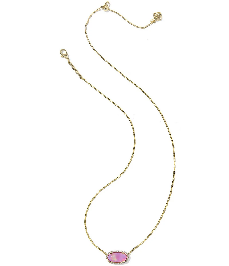 Kendra Scott Elisa Pave Frame Short Pendant Necklace