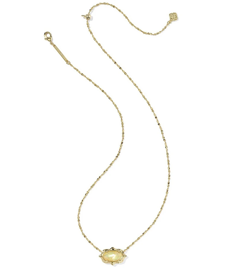 Kendra Scott Elisa Scallop Frame Short Pendant Necklace