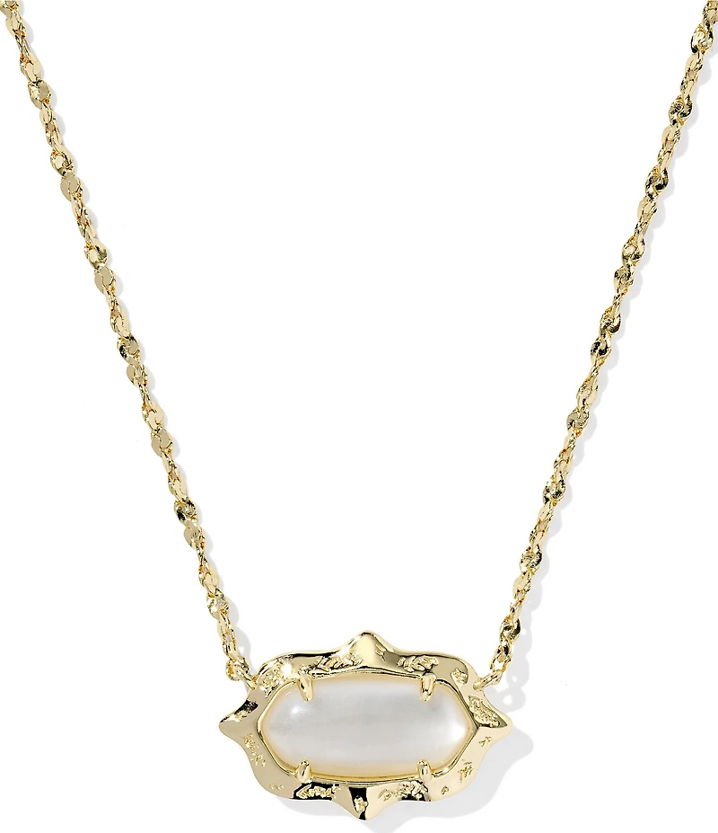 Kendra Scott Elisa Scallop Frame Short Pendant Necklace