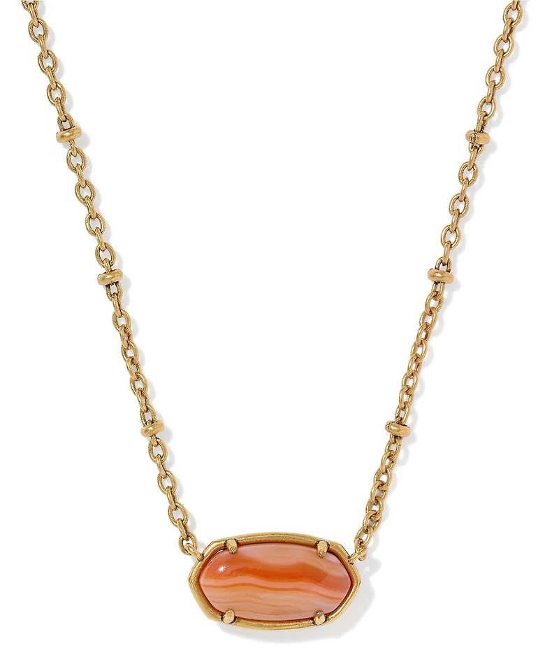 Kendra Scott Elisa Tiger Striped Safari Short Pendant Necklace