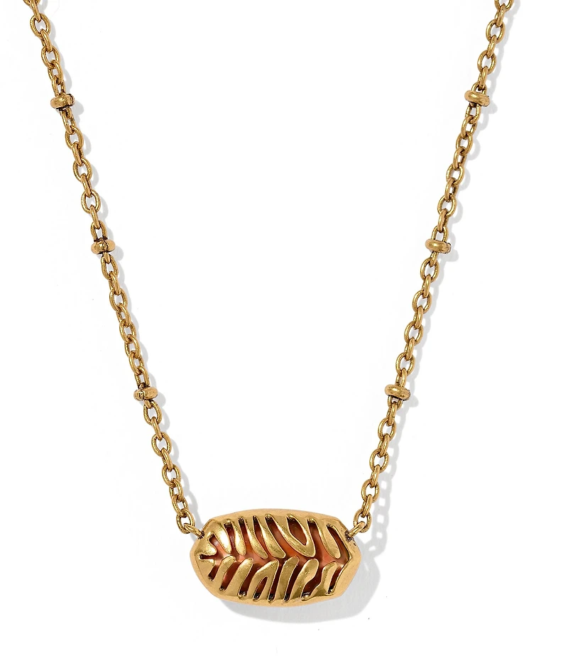 Kendra Scott Elisa Tiger Striped Safari Short Pendant Necklace