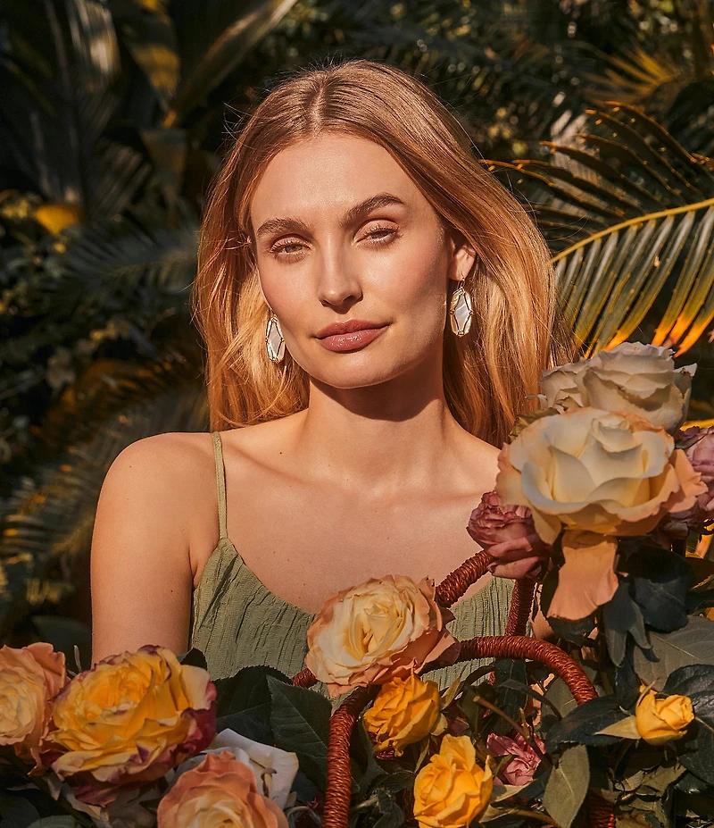 Kendra Scott Elle Lattice Frame Drop Earrings