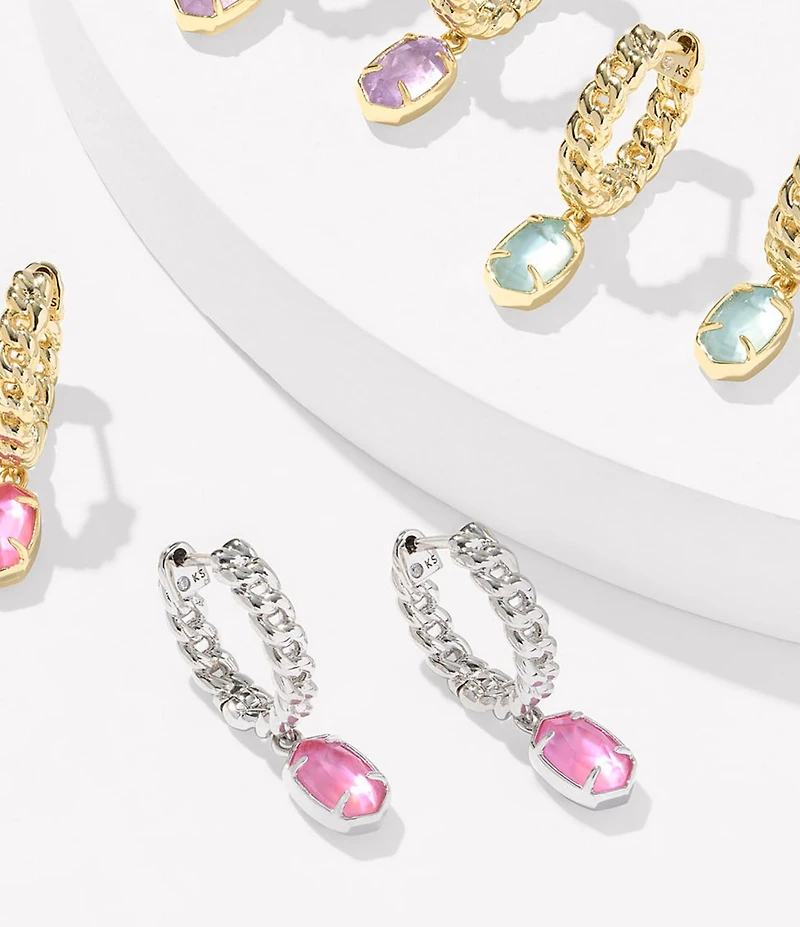 Kendra Scott Emilie Drusy Chain Huggie Hoop Earrings
