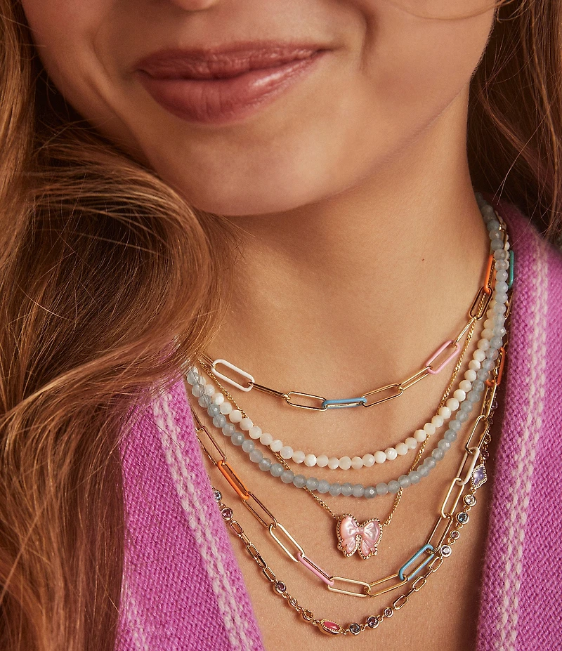 Kendra Scott Football Beaded Strand Collar Necklace