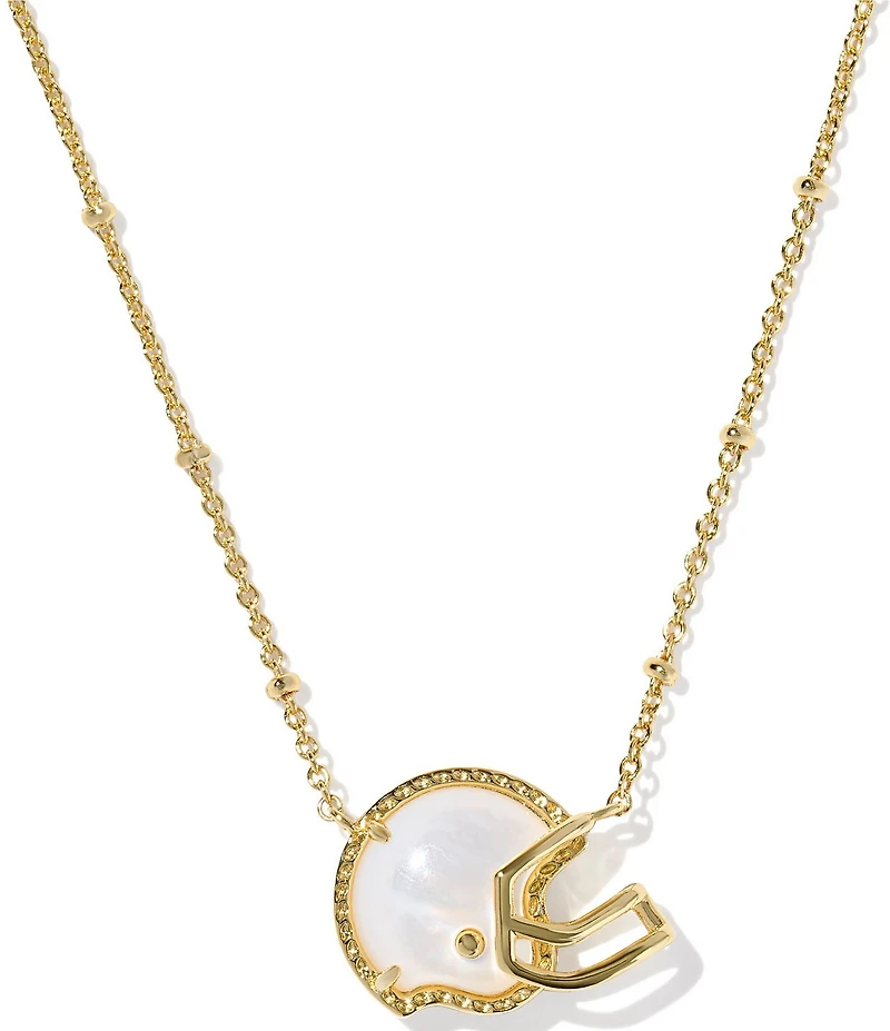 Kendra Scott Football Helmet Short Pendant Chain Necklace