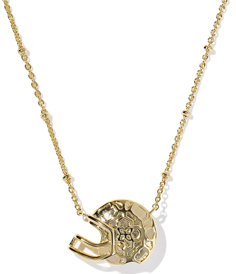 Kendra Scott Football Helmet Short Pendant Chain Necklace