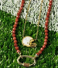 Kendra Scott Football Helmet Short Pendant Chain Necklace