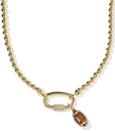 Kendra Scott Football Metal Bead Strand Necklace