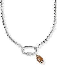 Kendra Scott Football Metal Bead Strand Short Pendant Necklace