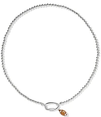 Kendra Scott Football Metal Bead Strand Short Pendant Necklace