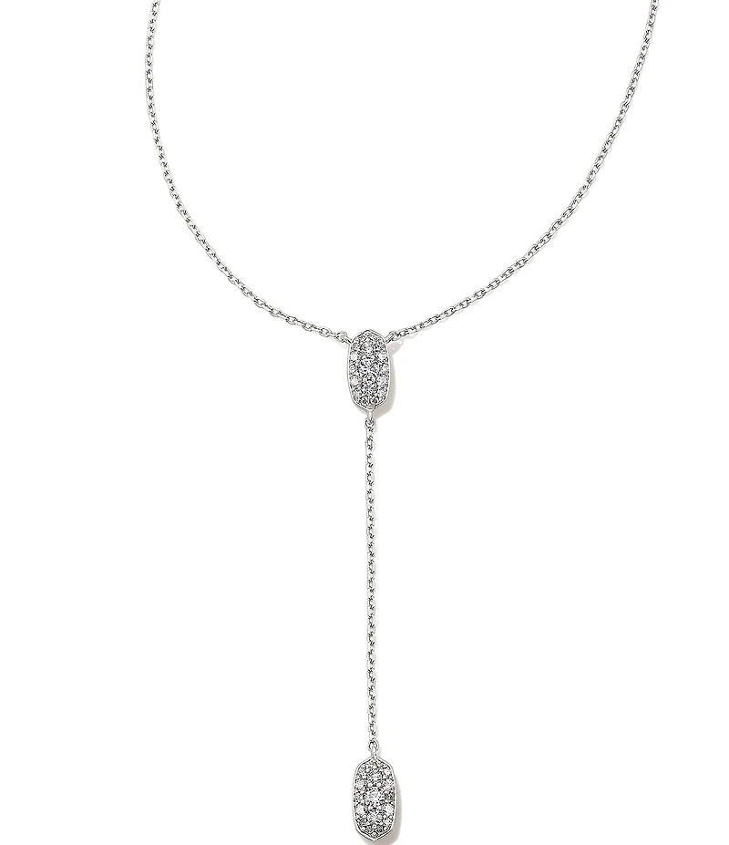 Kendra Scott Crystal Grayson Pave Y Necklace