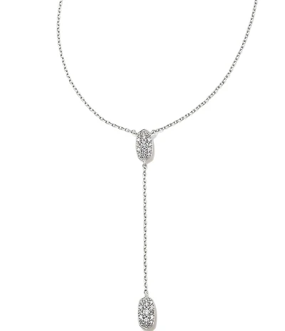 Kendra Scott Crystal Grayson Pave Y Necklace