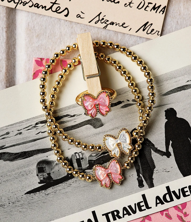 Kendra Scott Haley Bow Pearl Stretch Bracelet