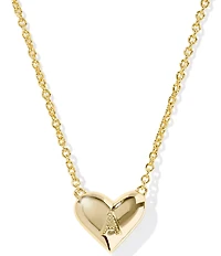 Kendra Scott Heart Letter Gold Short Pendant Necklace