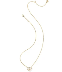 Kendra Scott Heart Letter Gold Short Pendant Necklace