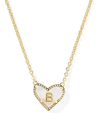 Kendra Scott Heart Letter Gold Short Pendant Necklace