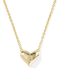 Kendra Scott Heart Letter Gold Short Pendant Necklace