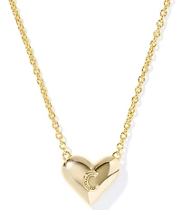 Kendra Scott Heart Letter Gold Short Pendant Necklace