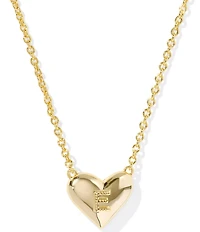 Kendra Scott Heart Letter Gold Short Pendant Necklace