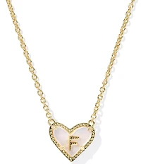 Kendra Scott Heart Letter Gold Short Pendant Necklace
