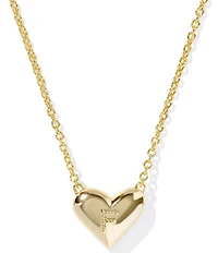 Kendra Scott Heart Letter Gold Short Pendant Necklace