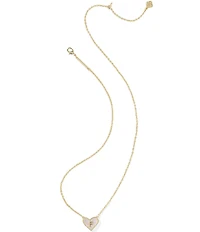 Kendra Scott Heart Letter Gold Short Pendant Necklace
