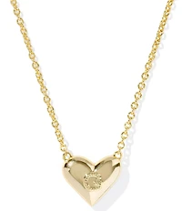 Kendra Scott Heart Letter Gold Short Pendant Necklace