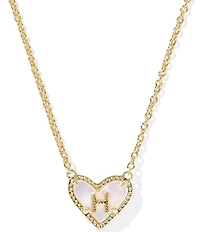 Kendra Scott Heart Letter Gold Short Pendant Necklace