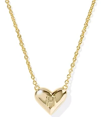 Kendra Scott Heart Letter Gold Short Pendant Necklace