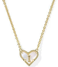 Kendra Scott Heart Letter Gold Short Pendant Necklace