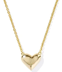 Kendra Scott Heart Letter Gold Short Pendant Necklace