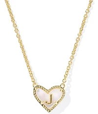 Kendra Scott Heart Letter Gold Short Pendant Necklace