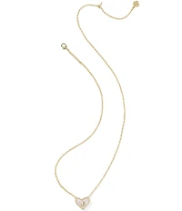 Kendra Scott Heart Letter Gold Short Pendant Necklace